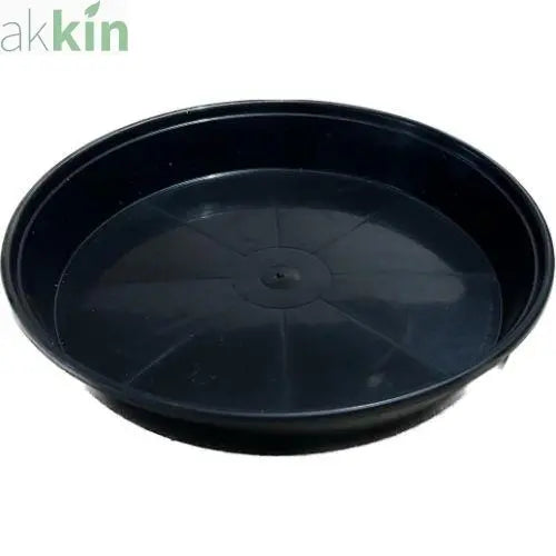 30cm Large Black Round Plastic Plant Pot Saucer AK Kin Garden Supplies