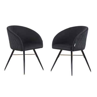 Vittorio LUX Velvet Dining Chair with Metal Legs - Perfect for Dining Room Living Room PN Home