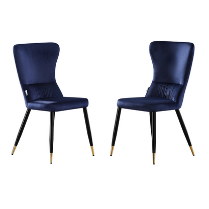 New York LUX Velvet Dining Chair with Metal Legs - Scandinavian Inspired PN Home