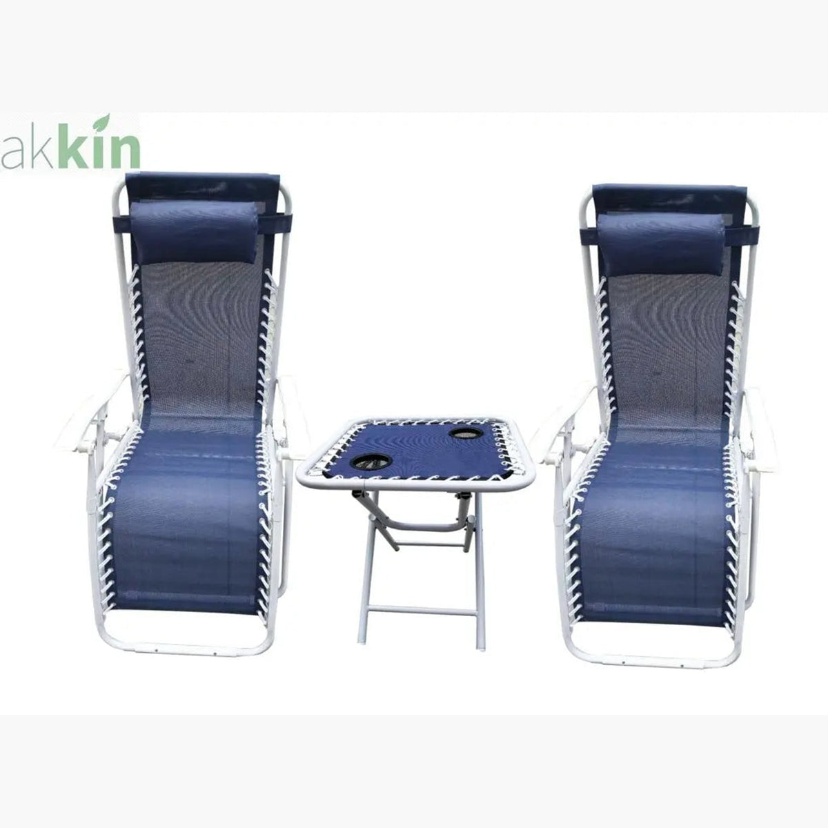3 Piece Zero Gravity Chair Set AK Kin Garden Supplies