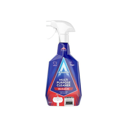 Astonish Trigger Spray 750ml Multi Purpose Cleaner With Bleach For Kitchen And Bathroom Surfaces