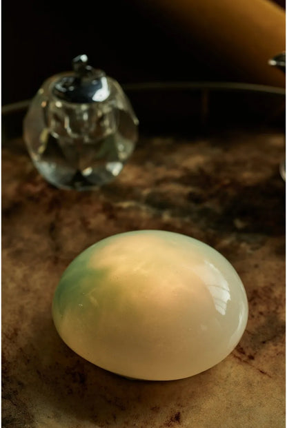 Rokka Glass Lamp Green With 3 Warm White LEDs Rechargeable Tap Sensor Adjustable Brightness USB C Cable Included