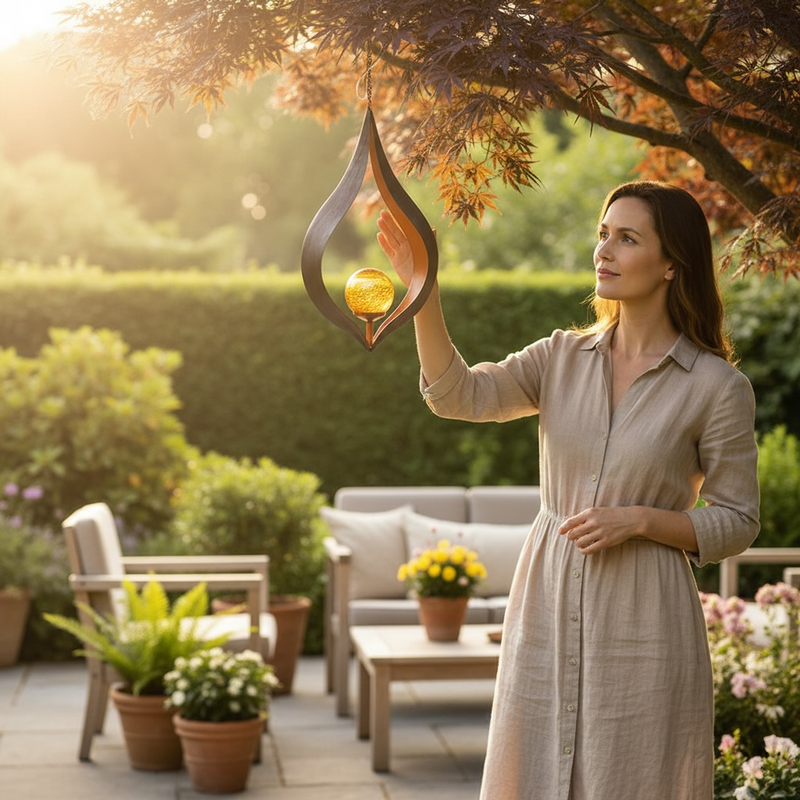 Teardrop Solar Flame Light on Stake 91cm