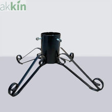 Black heavy-duty Christmas tree stand with water reservoir for 4-inch trunks