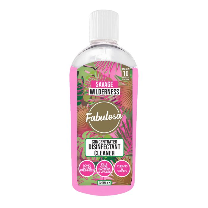 Fabulosa 220ml Concentrated Disinfectant Savage Wilderness Scent Multipurpose Surface Cleaner For Kitchen Bathroom
