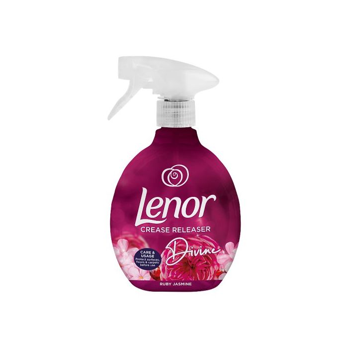 Lenor Crease Releaser 500ml Ruby Jasmine Fabric Spray For Wrinkle Free Clothing
