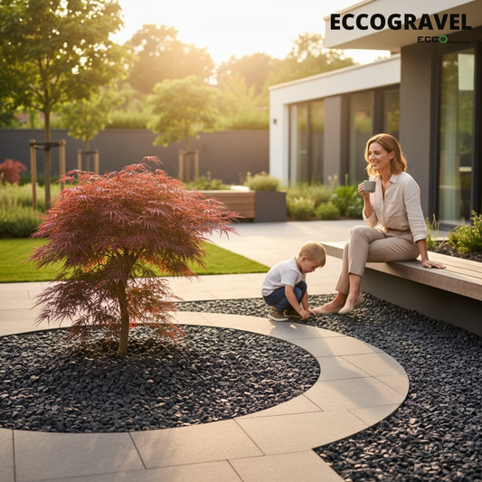 Black Basalt 14mm Decorative Garden Stones 25kg