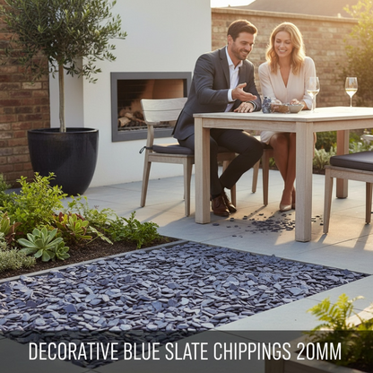 Decorative Blue Slate Shale Chippings 20mm 25kg