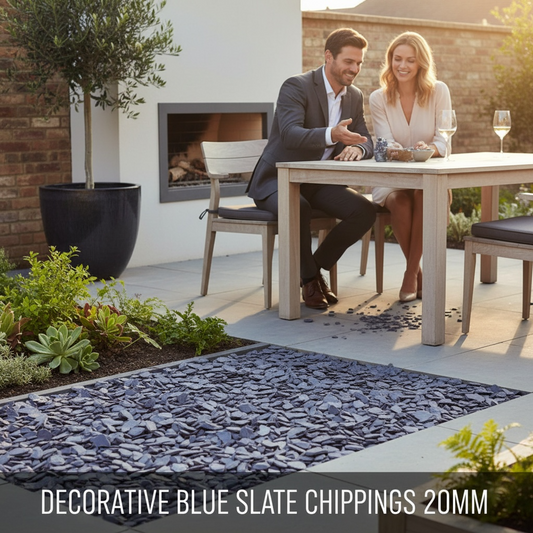 Decorative Blue Slate Shale Chippings 20mm 25kg