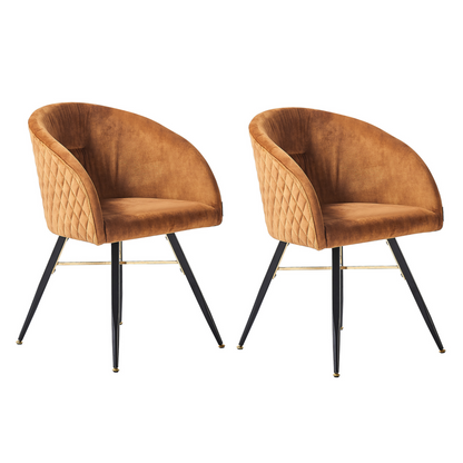 Vittorio LUX Velvet Dining Chair with Metal Legs - Perfect for Dining Room Living Room PN Home