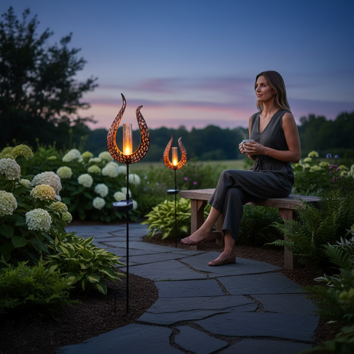 Delta Flamelight Garden Solar Light on Stake