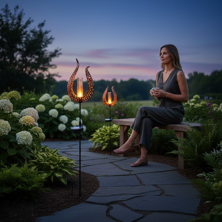 Delta Flamelight Garden Solar Light on Stake