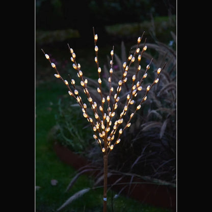 Whispering Willow Brown Garden Solar Light With 120 Warm White LEDs For Outdoor And Indoor Use