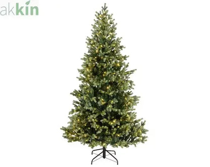 6ft 1.8m Geneva Fir GB Artificial Christmas Tree with Built In Micro LED Lights Indoor AK Kin Garden Supplies