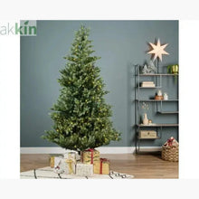 6ft 1.8m Geneva Fir GB Artificial Christmas Tree with Built In Micro LED Lights Indoor AK Kin Garden Supplies