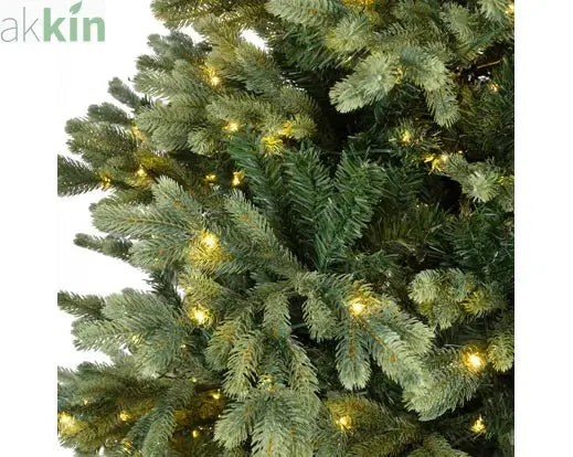 6ft 1.8m Geneva Fir GB Artificial Christmas Tree with Built In Micro LED Lights Indoor AK Kin Garden Supplies