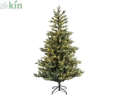 6ft 1.8m Geneva Fir GB Artificial Christmas Tree with Built In Multi Colour Micro LED Lights Indoor AK Kin Garden Supplies