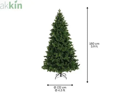 6ft 1.8m Luxury Hollimont Fir Artificial Christmas Tree Indoor AK Kin Garden Supplies