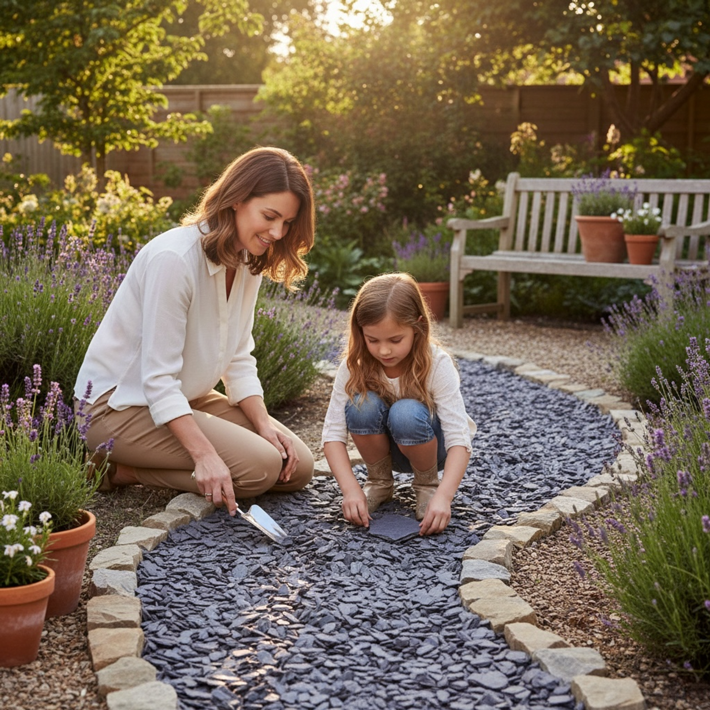 Decorative Blue Slate Shale Chippings 40mm 25kg