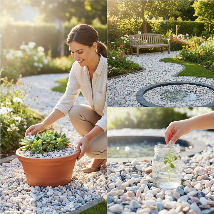 Decorative Flamingo Chippings Stones 20mm 25kg