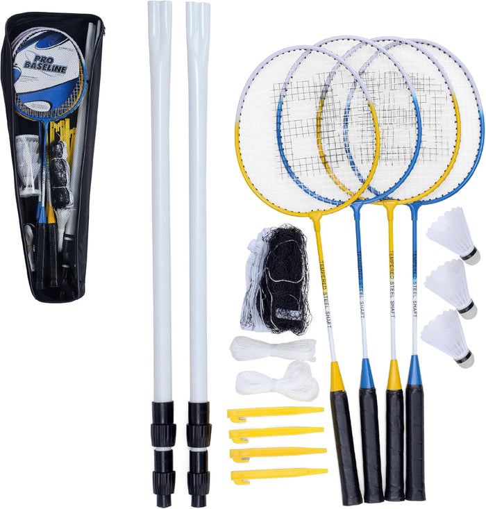 4 Player Pro Badminton Set