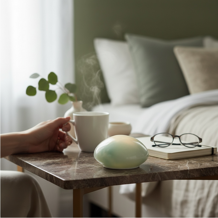 Rokka Rechargeable Glass Table Lamp – Green