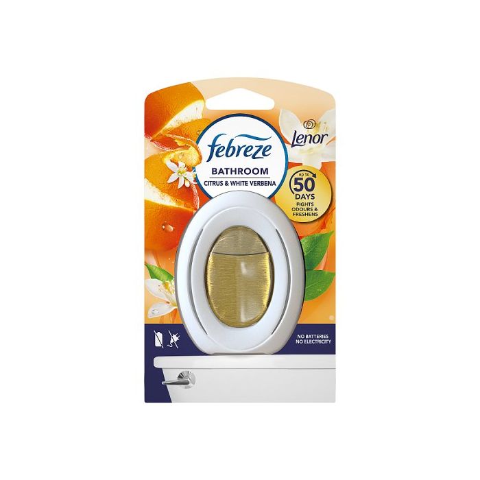 Febreze Bathroom Air Freshener Citrus and Verbena Scent Long Lasting Freshness With Odor Control