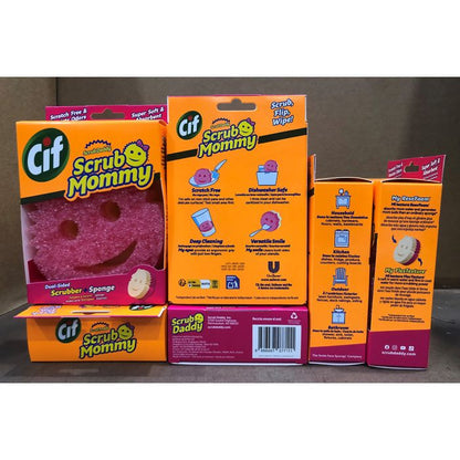 Scrub Mommy Cif Dual Sided Scrubber For Tough Kitchen Cleaning