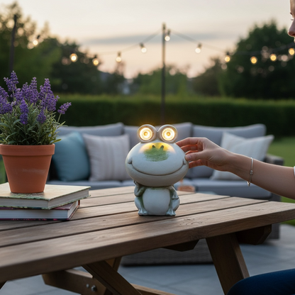 Bright Eyes Frog with Solar Light Eyes