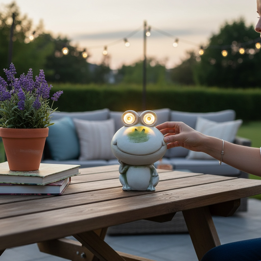Bright Eyes Frog with Solar Light Eyes
