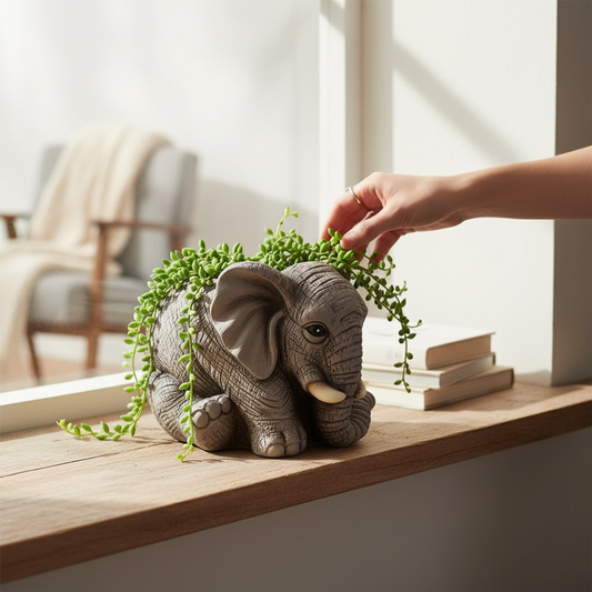 Cement Planter Elephant 20cm