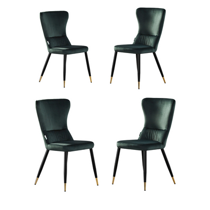 New York LUX Velvet Dining Chair with Metal Legs - Scandinavian Inspired PN Home
