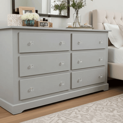 Solid Pine Wooden Wardrobe with 3+3 Drawers – White Wooden Bedroom Storage | UK Beds Direct UK Beds Direct ltd