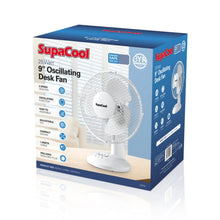 SupaCool 12-Inch Oscillating Desk Fan