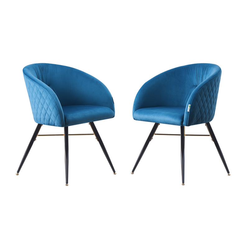 Vittorio LUX Velvet Dining Chair with Metal Legs - Perfect for Dining Room Living Room PN Home
