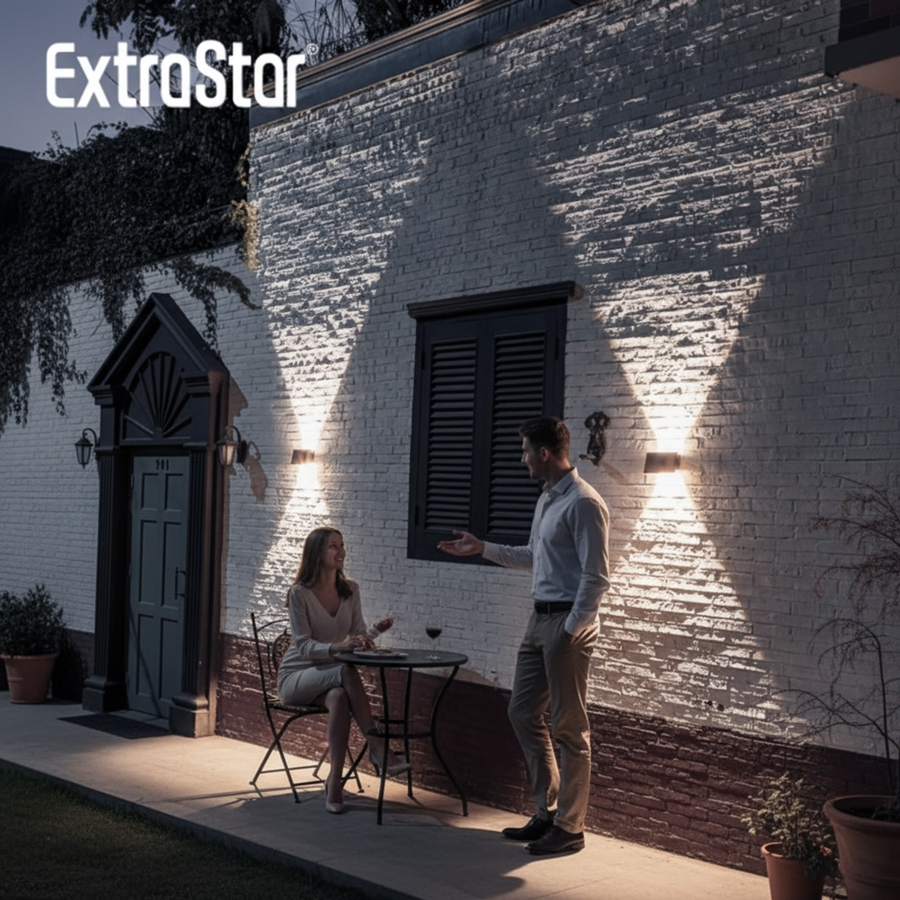 LED Solar Up & Down Wall Lamp Warm White