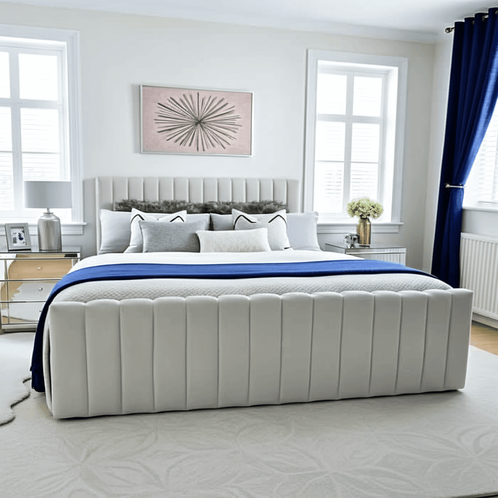 Francis Italian Modern Chesterfield Bed Frame UK Beds Direct ltd