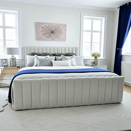 Francis Italian Modern Chesterfield Bed Frame UK Beds Direct ltd