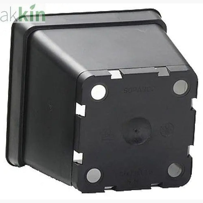 9cm x 9cm x 10cm Small Square Black Seed Plant Pots x 10 - AK Kin Garden Supplies