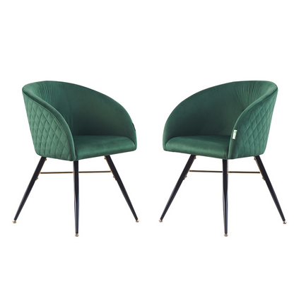 Vittorio LUX Velvet Dining Chair with Metal Legs - Perfect for Dining Room Living Room PN Home