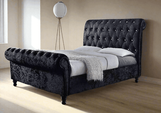 The Sleigh Bed Frame: UK Chesterfield Bed Frames UK Beds Direct ltd