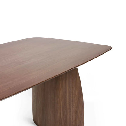 Walnut Dining Table with Curved Legs Fishe and Lilly