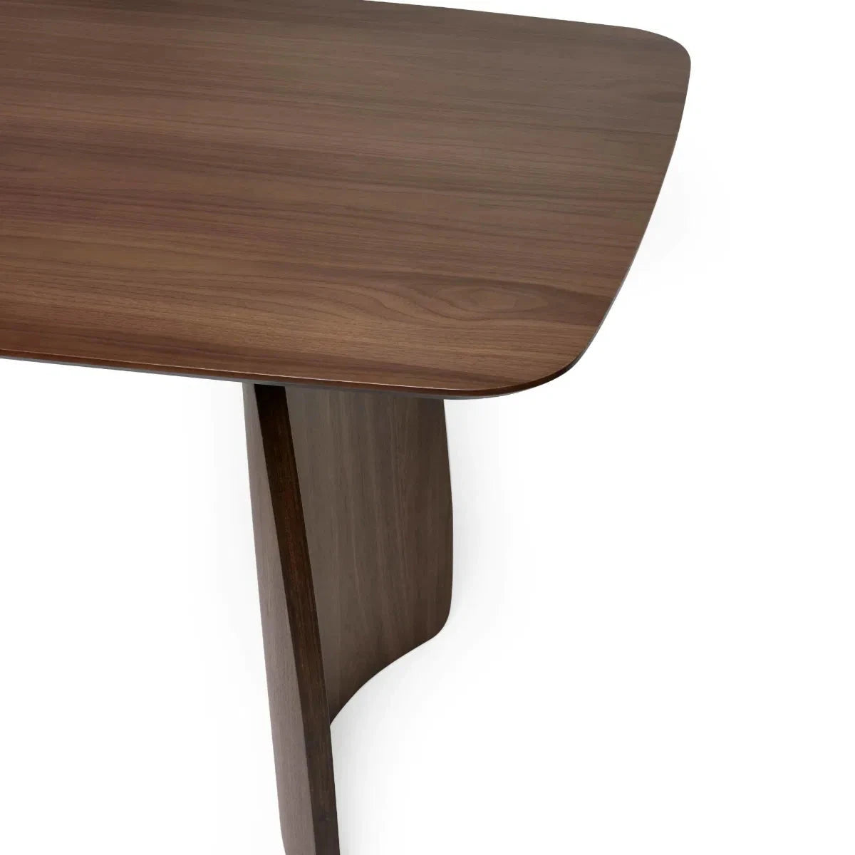 Walnut Dining Table with Curved Legs Fishe and Lilly