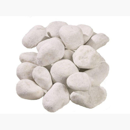 Aegan White Marble Cobbles 40-20mm Decorative Garden Stones 25kg AK Kin Garden Supplies