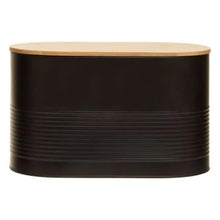 Alton Black Modern Bread Bin H21 x D18 x W34 AK Kin Garden Supplies