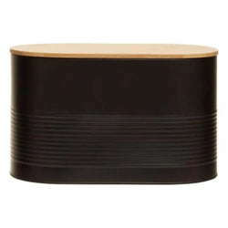 Alton Black Modern Bread Bin H21 x D18 x W34 AK Kin Garden Supplies