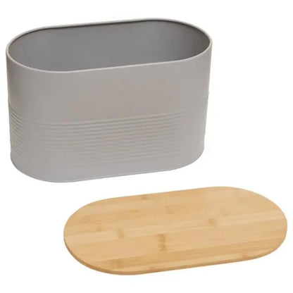 Alton Grey Modern Bread Bin H21 x D18 x W34 AK Kin Garden Supplies