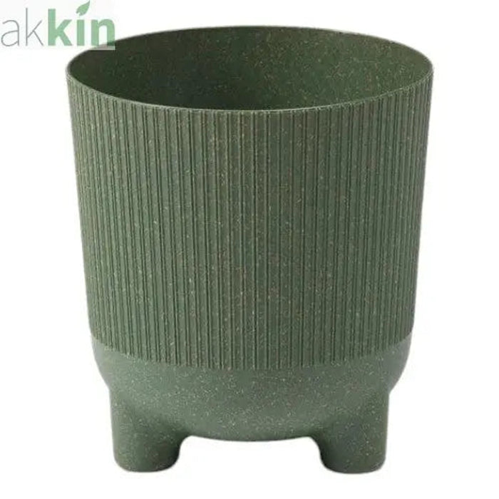 Aria ECO Wood Jumper Planter with Feet 18cm - Forest Green AK Kin Garden Supplies