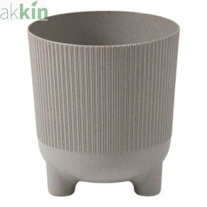 Aria ECO Wood Jumper Planter with Feet 18cm - Grey AK Kin Garden Supplies