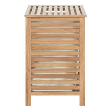 Arla Walnut Wood Laundry Hamper with Lining House, Home & Garden